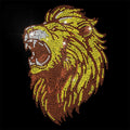 Lion Rhinestone Iron-On Applique Patch – Glass Crystal 29.7x21cm Iron-On Applique Patch Axl AECH04-17680