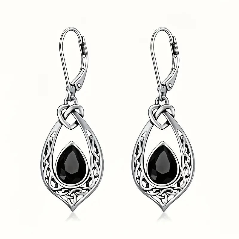 Huitan Vintage Drop Earrings – Heart Knot Cubic Zirconia Drop Earrings Axl E4998