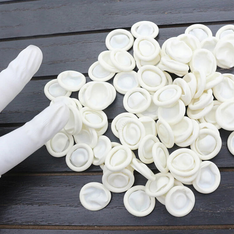Disposable Latex Finger Cots – Fingertip Protectors 20/100 Pcs Disposable Finger Cots Axl