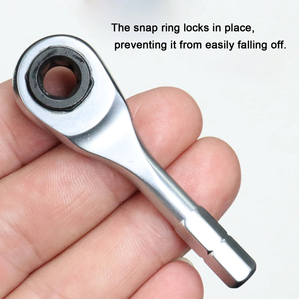 1/4" Hex Mini Ratchet Wrench with Bits – Tight Space Tool Ratchet Wrench Set Axl