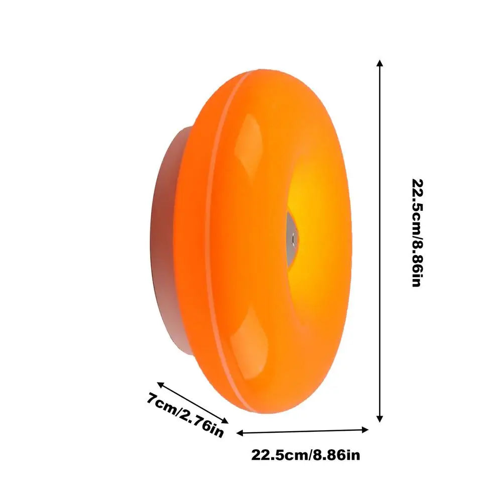 Ring-Shape Wall Lamp | 3-Level Brightness, Remote & Touch Wall Lamp Axl Orange