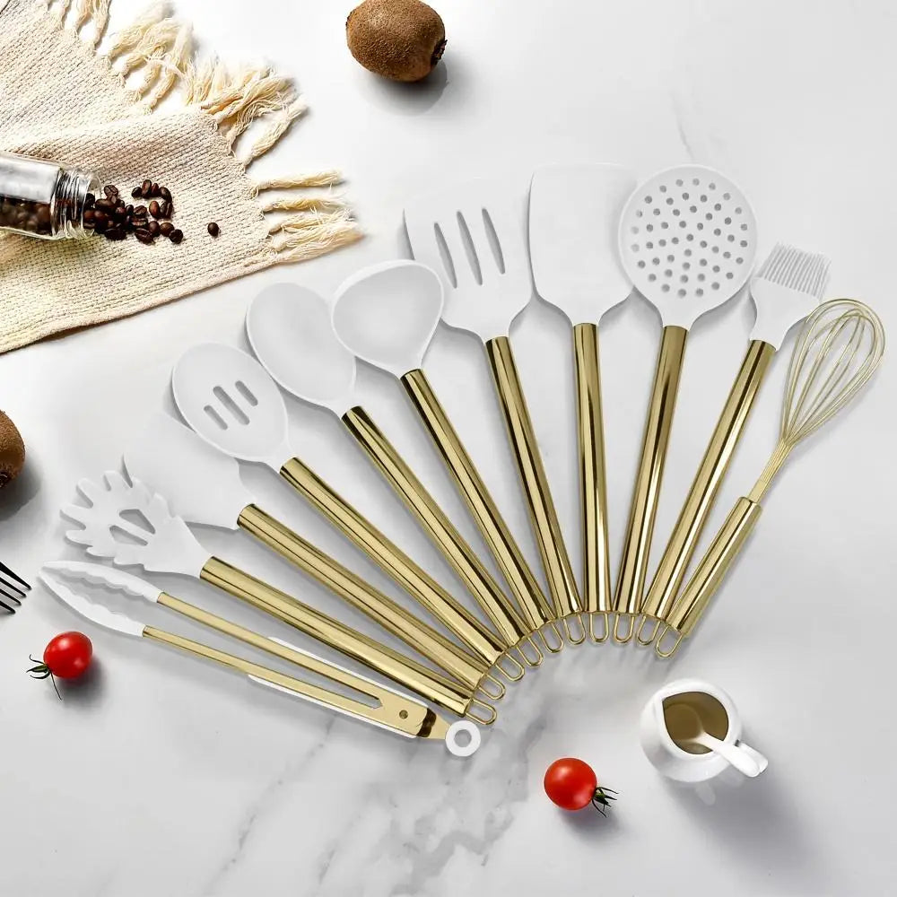 15-Piece Silicone Cooking Tool Set – Spatulas & Spoons Silicone Utensil Set Axl