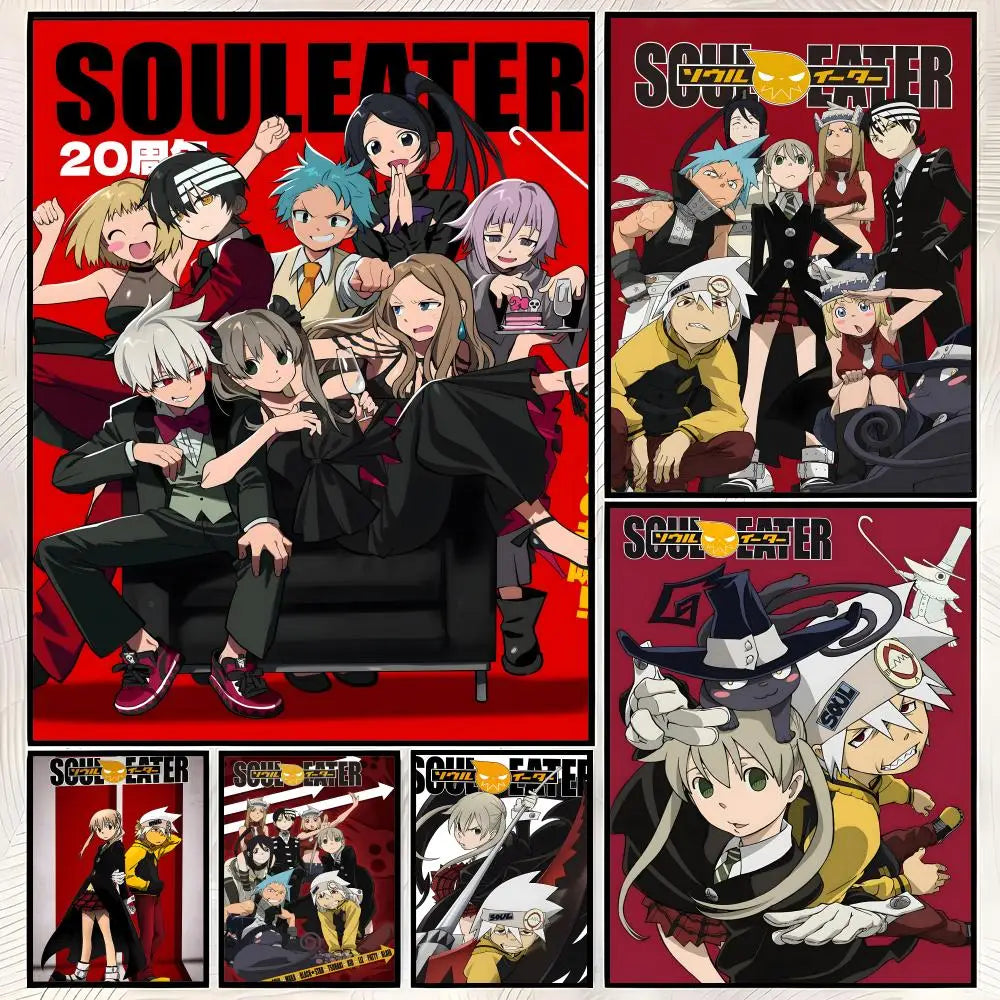 Soul Eater Anime Poster – Self-Stick HD PVC Waterproof Wall Art Anime Wall Poster Axl