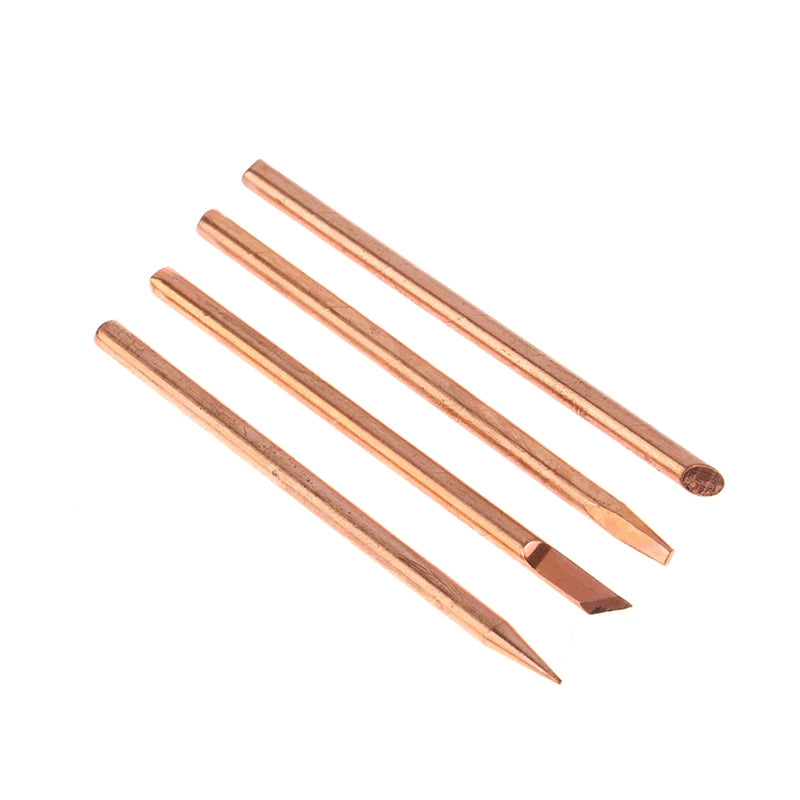 4-Pack Copper Solder Iron Tips B C D K – 30W 40W 60W Solder Iron Tips Axl