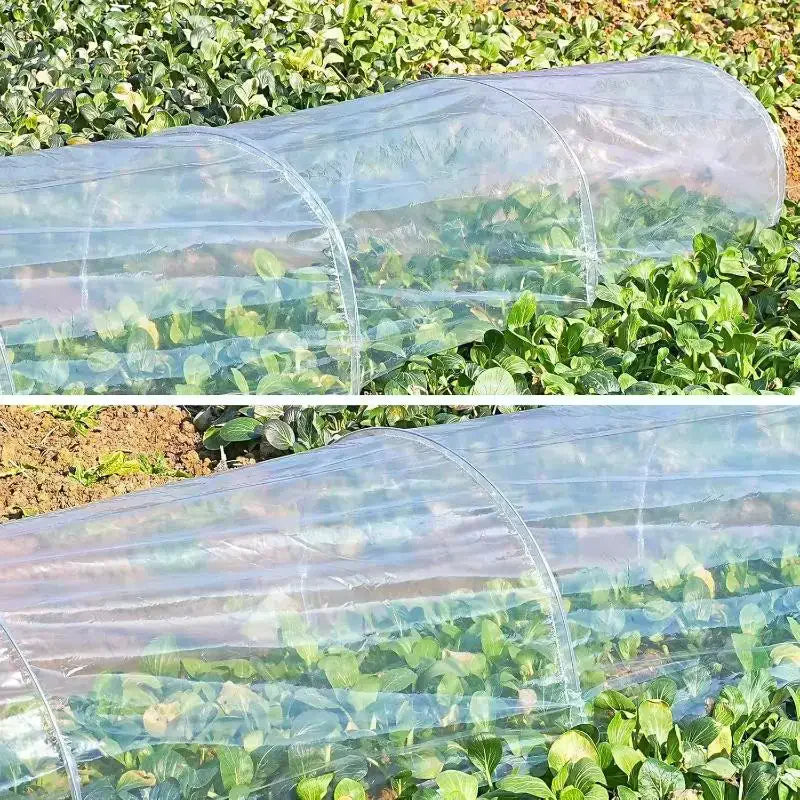 Garden Tunnel Cloche Shade Net Cover & Portable Hoop Stakes Garden Tunnel Cover Axl
