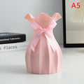 Water Ripple Nordic Plastic Vase – Modern Home Decor Flower Pot Decorative Vase Axl A5
