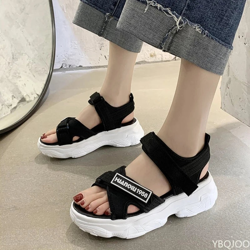 Women's Hollow Flat Sandals – Thick Sole Beach Casual Shoes Women's Flat Sandals Axl black 39