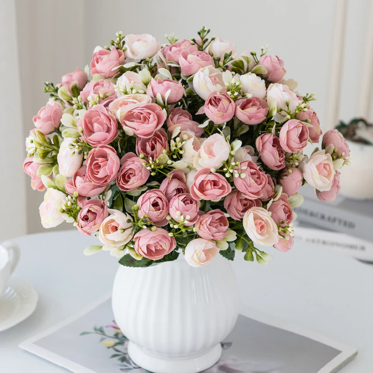 Artificial Silk Rose Tea Bud Flowers – Wedding & Home Decor Artificial Silk Flowers Axl