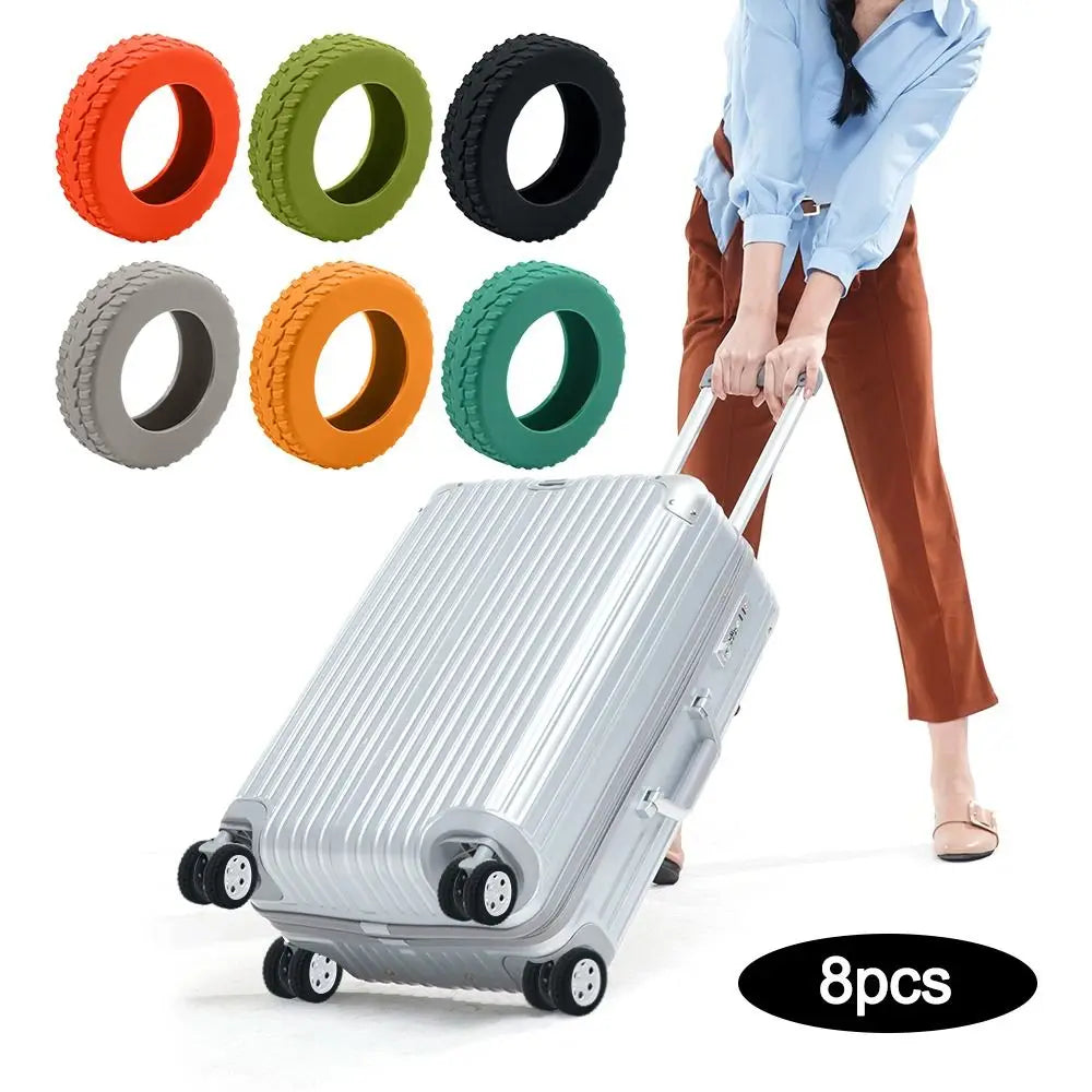 8-Pack Silicone Luggage Wheel Covers – Silent Suitcase Caster Luggage Wheel Covers Axl