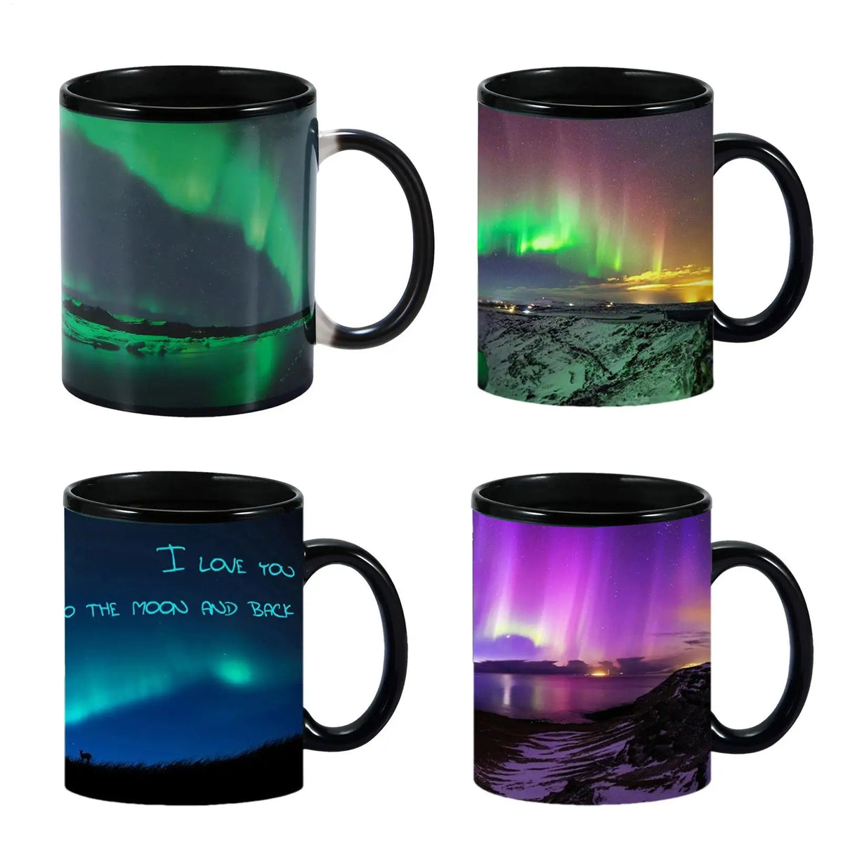 Northern Lights Heat Changing Magic Mug – 350ml Ceramic Colour Changing Mug Axl