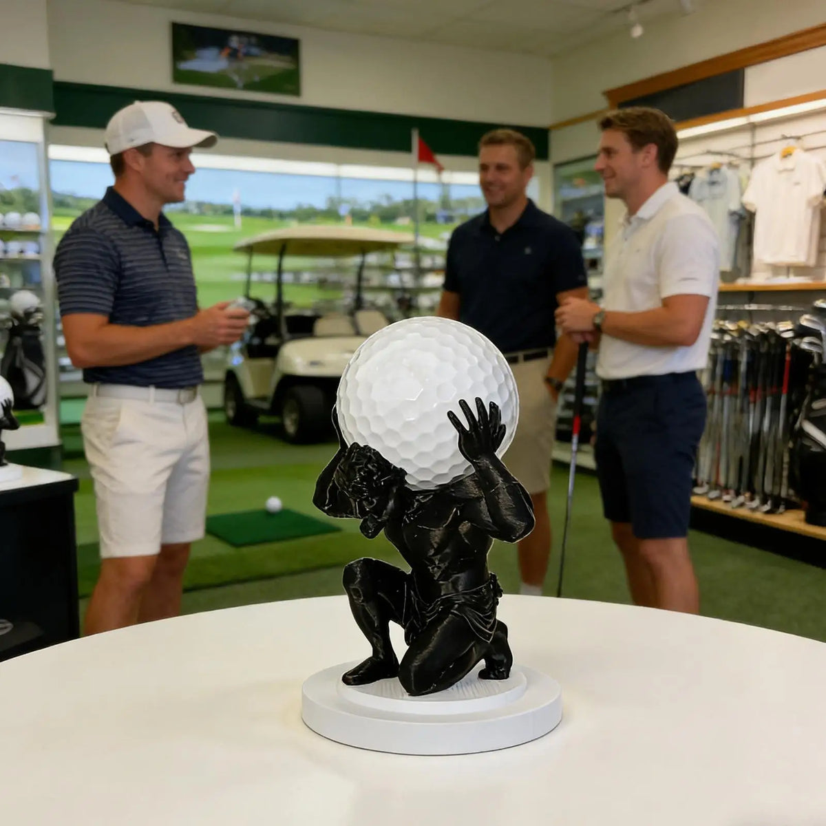 Sculptural Golf Ball Holder Display Stand – Artistic Design Golf Ball Display Axl