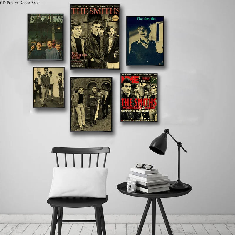 The Smiths Retro Kraft Paper Poster – Vintage Rock Band Wall Art Vintage Wall Poster Axl
