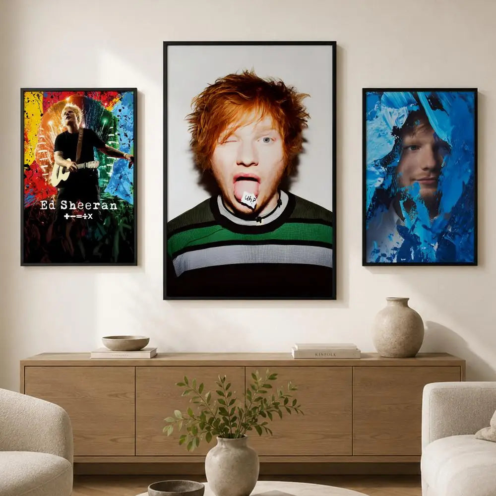 Ed Sheeran Album Poster – Self-Adhesive Waterproof Wall Art Decorative Wall Poster Axl