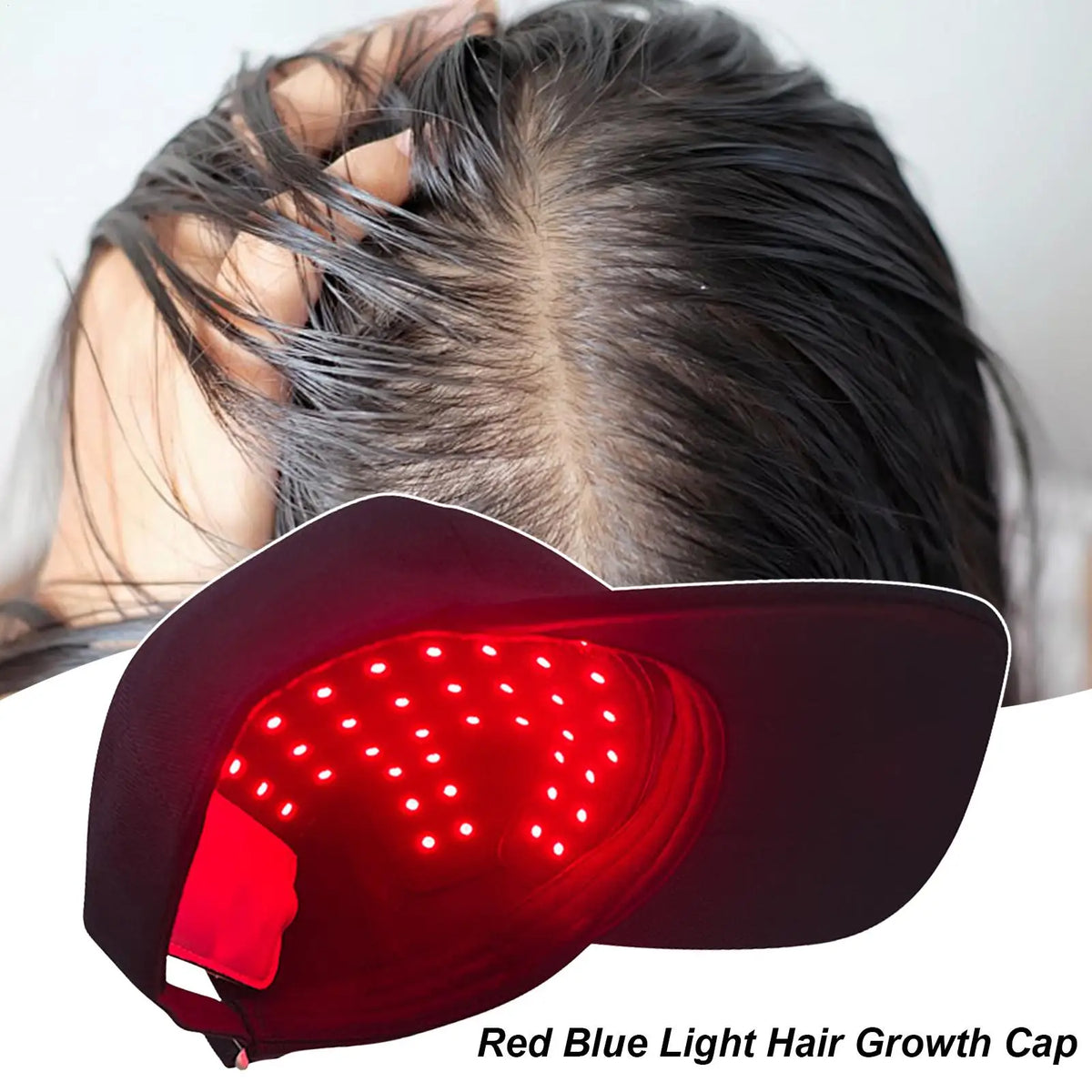 LED Red Light Hair Growth Cap – Wireless Rechargeable Unisex LED Hair Growth Cap Axl