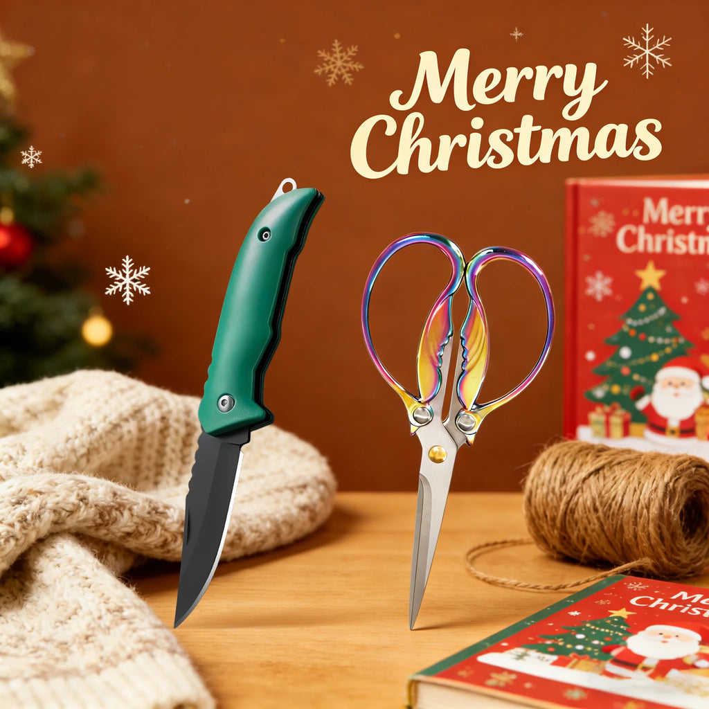Folding Utility Knife – Vintage Sewing Scissors & Camping Tool Folding Utility Knife Axl Tools-2PCS