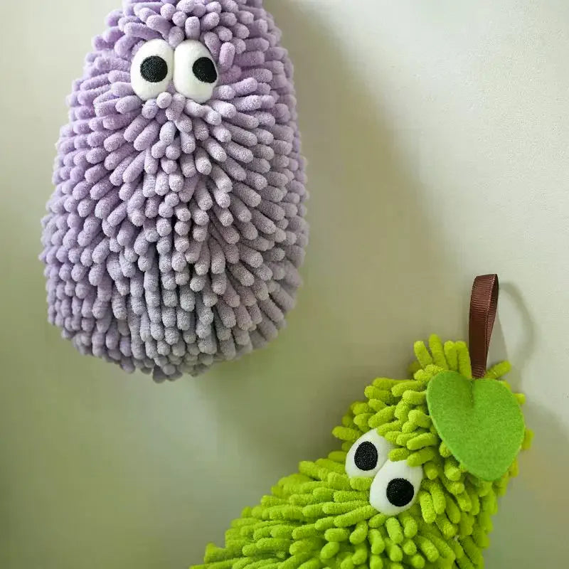 Chenille Hand Towel – Fruit Shaped Hanging Washcloth for Kitchen Decorative Hand Towel Axl