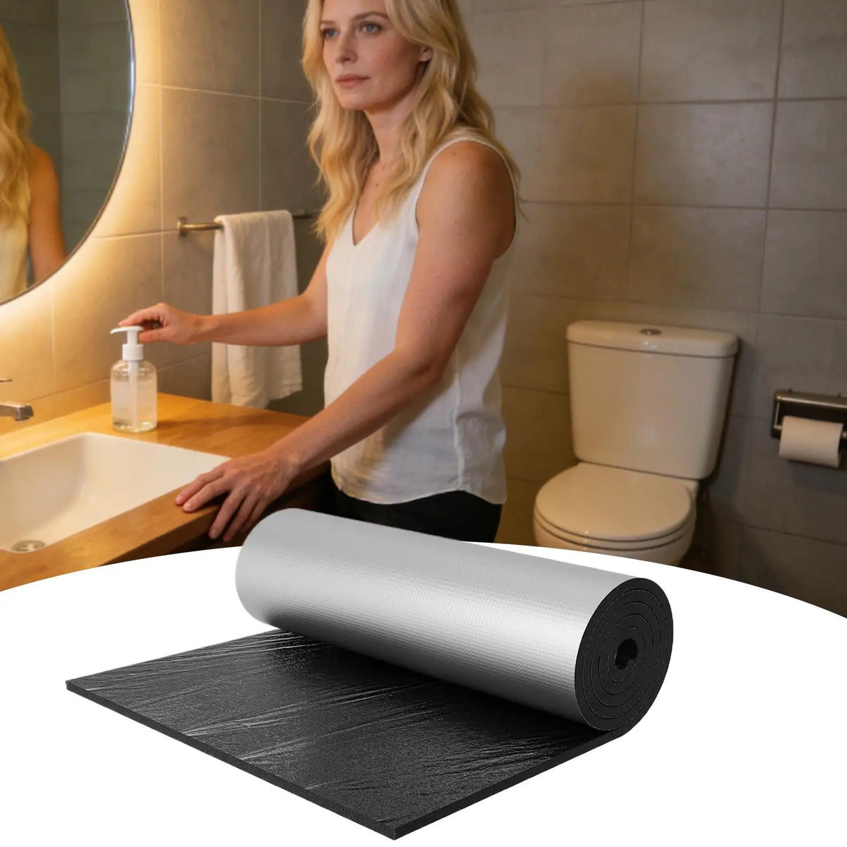 Toilet Tank Insulation Liner – Self-Adhesive Anti-Condensation Toilet Tank Liner Axl