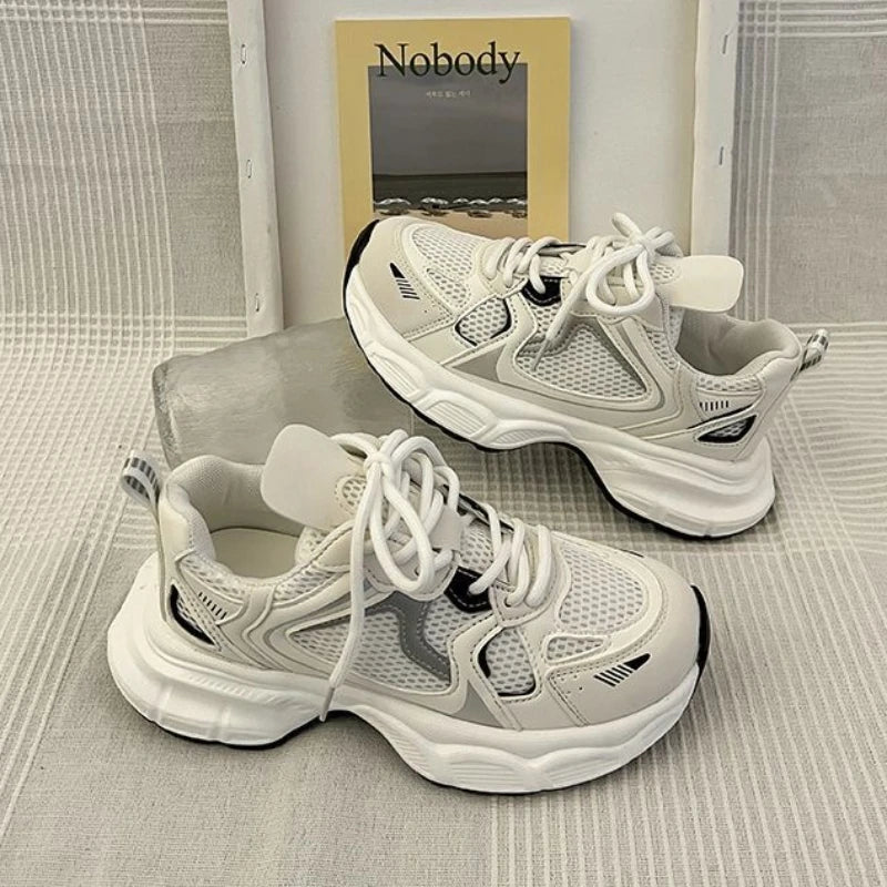 Women's Chunky Sneakers – Breathable Mesh Platform Trainers Platform Sneakers Axl