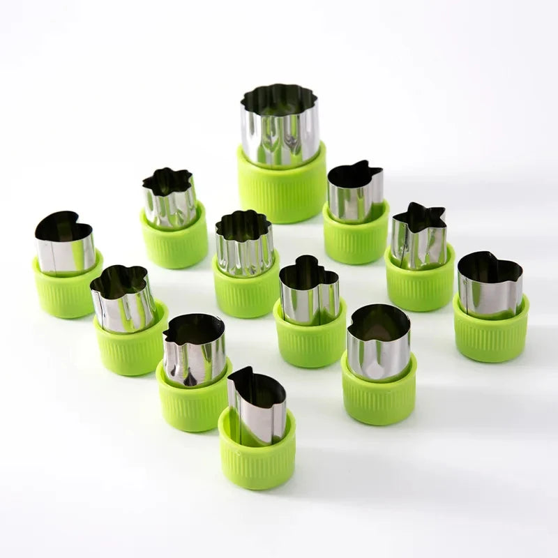 Leeseph 12-Piece Mini Cookie Cutter Set – Stainless Steel Cookie Cutter Set Axl Green