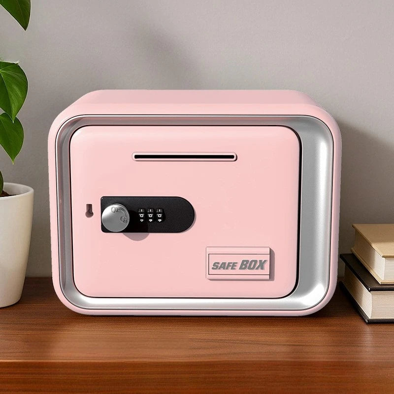 Password Lock Piggy Bank – Large Money Box with Key | 4 Colors Password Lock Money Box Axl Pink