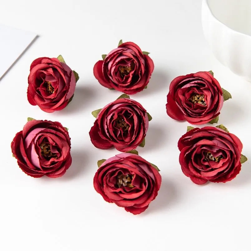 Silk Artificial Rose Heads 40/80 Pcs – Wedding & Home Decor Artificial Flowers Axl 4 40 pcs