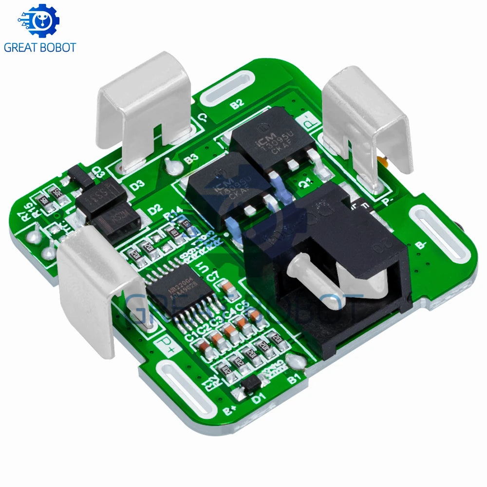 4S 18650 Li-Ion BMS Protection Board 14.4V/16.8V 14A 2MOS Battery Protection Board Axl