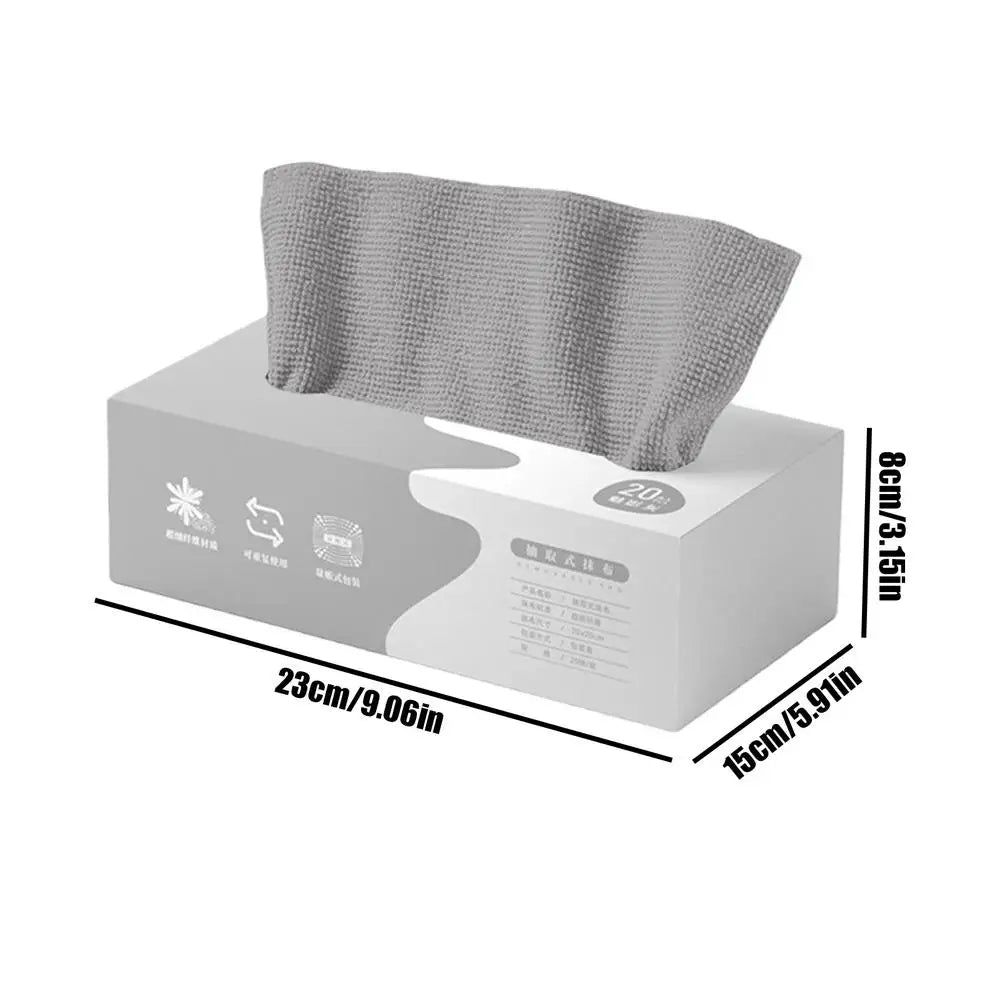 20-Pack Microfiber Cleaning Cloths – Kitchen Dish Rags & Towels Microfiber Cleaning Cloths Axl Gray