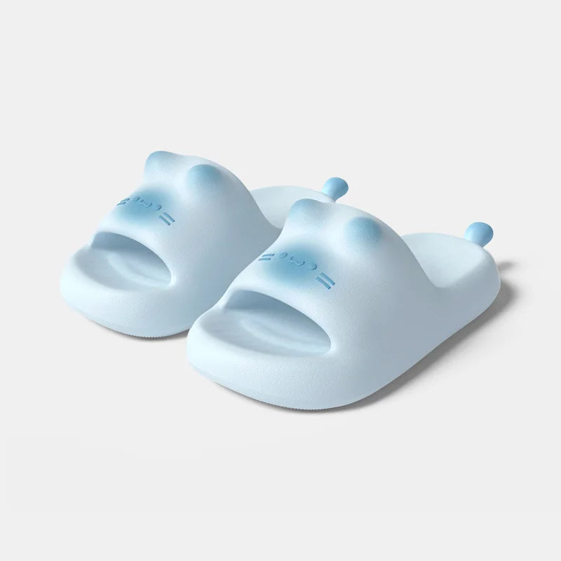 Lorilury EVA Cat Face Slippers – Non-Slip Indoor Slides Indoor Slippers Axl Blue 36-37