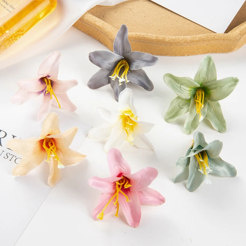 Silk Lily Artificial Flowers 10/20 Pcs – Wedding & Home Decor Artificial Silk Flowers Axl
