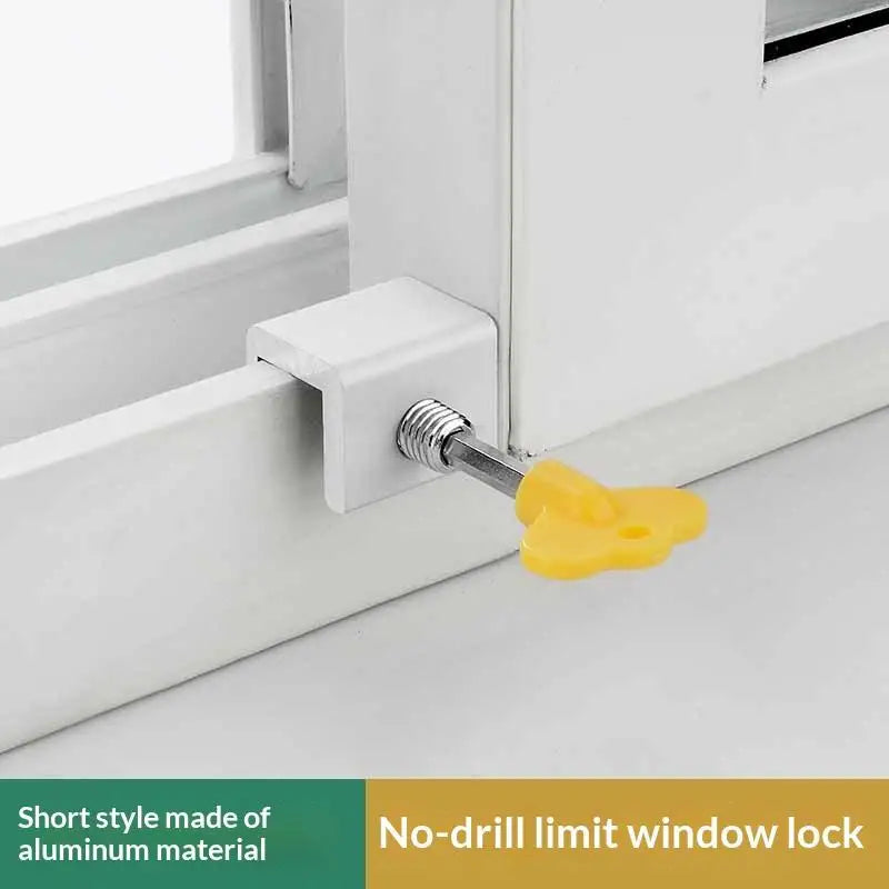 Adjustable Sliding Window Lock with Key – Aluminum Alloy Window Safety Lock Axl Default Title