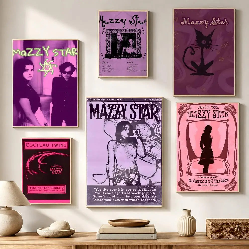Mazzy Star Poster HD Waterproof PVC Wall Sticker | Music Décor Wall Art Sticker Axl