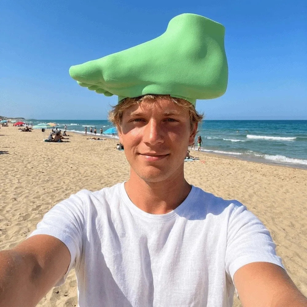 3D Foot Shape Sun Hat – Novelty Beach Headband Visor Novelty Sun Hat Axl