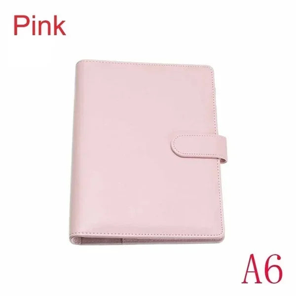 Vintage PU Leather Ring Binder Notebook Cover A5 & A6 Ring Binder Notebook Cover Axl A6 Pink