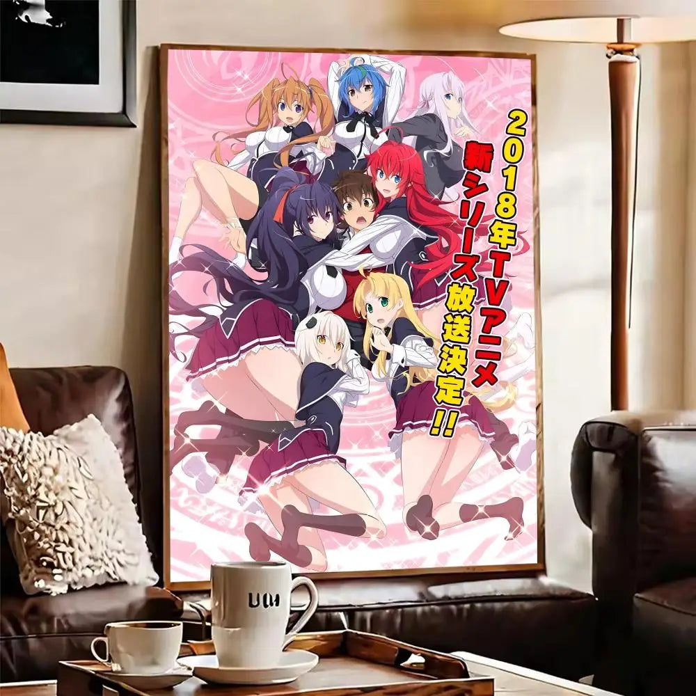 Anime High School DxD Unframed Canvas Wall Art Poster Canvas Wall Art Axl