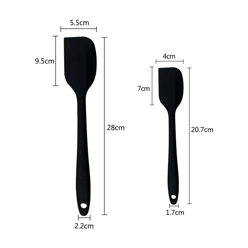 2-Piece Silicone Spatula Set – Nonstick Baking & Pastry Scraper Silicone Spatula Set Axl