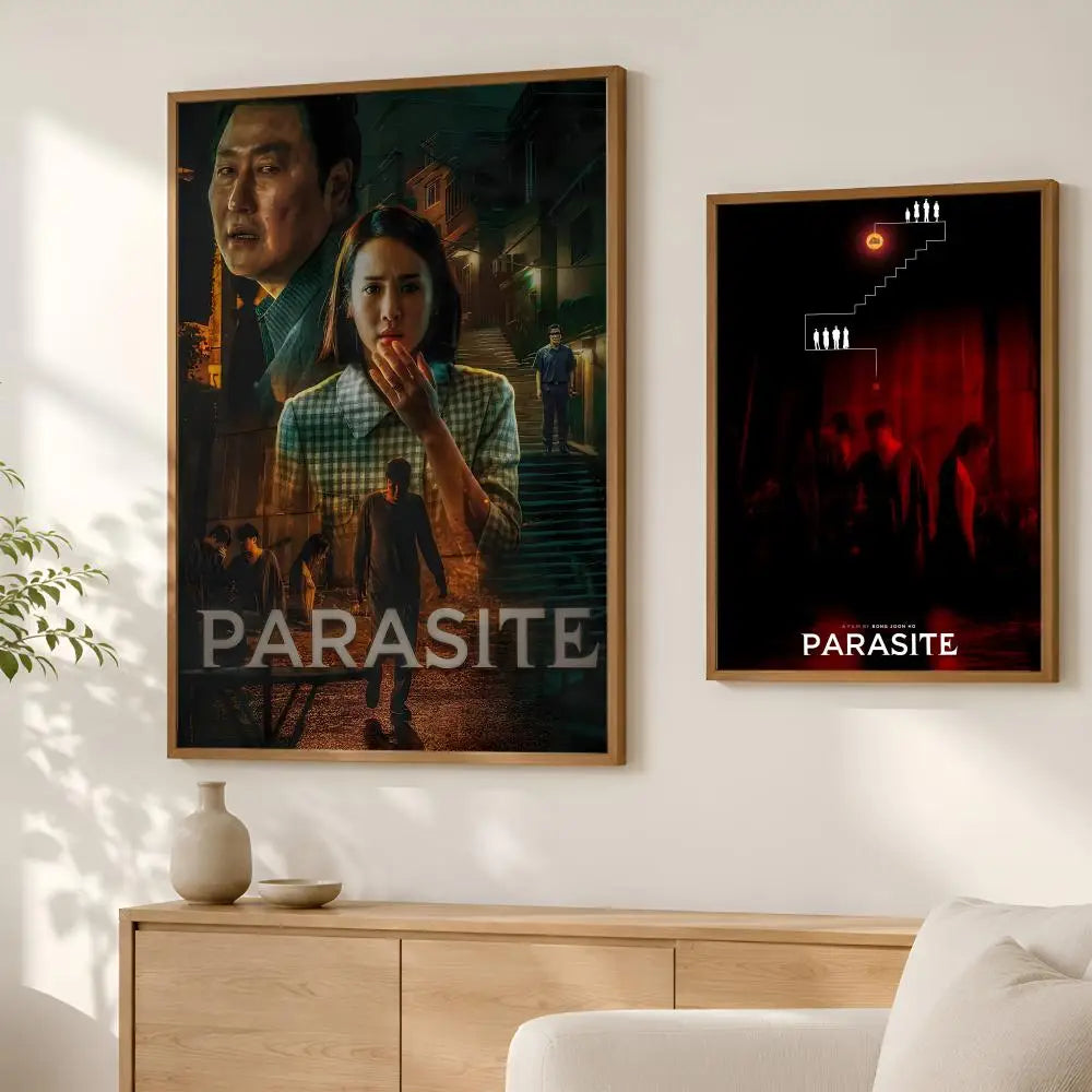 Parasite Movie Poster Self-Stick HD PVC Waterproof Wall Art Movie Wall Poster Axl