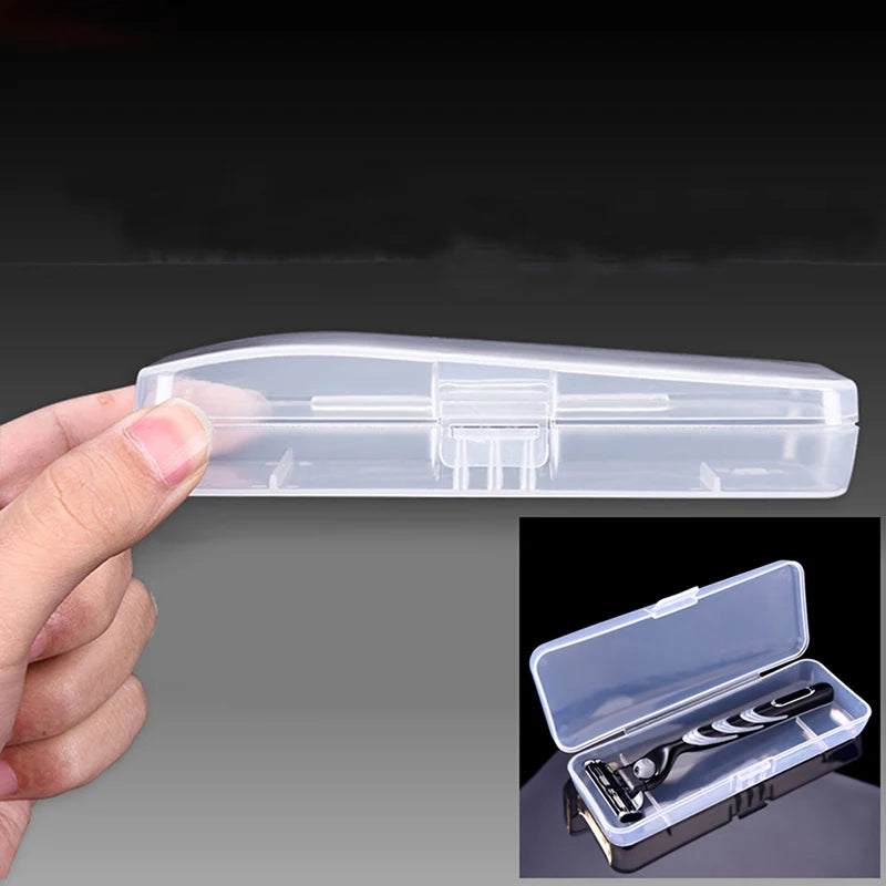 Clear Plastic Razor Storage Box – Travel Shaver Case Razor Storage Case Axl