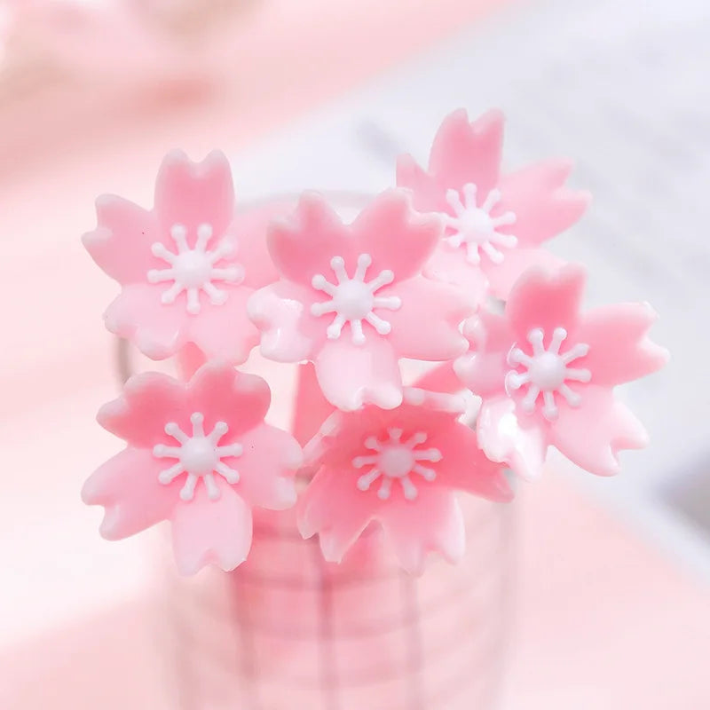 Kawaii Sakura Gel Pen – Cute Pink Silicone Writing Pen Gel Pen Axl 1 pc white