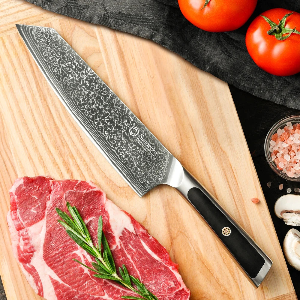 Sunnecko 8" VG10 Damascus Kiritsuke Knife – Japanese Chef Knife Damascus Chef Knife Axl