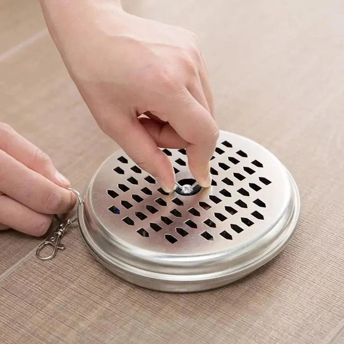 Portable Steel Mosquito Coil Holder with Cover | Camping Incense Coil Holder Axl
