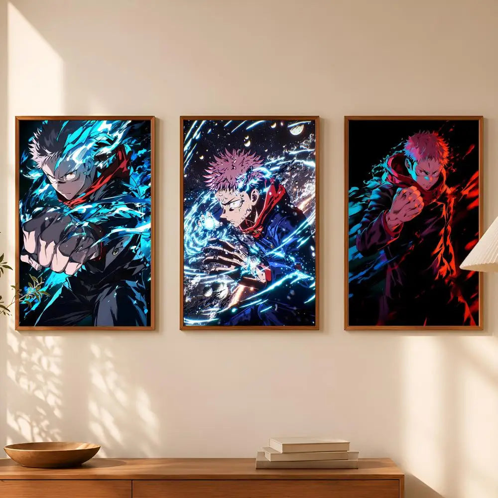 Yuji Itadori Self-Stick HD Anime Wall Poster – Waterproof Anime Wall Poster Axl
