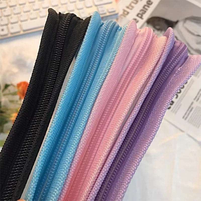 Glitter Transparent Zipper File Bag A4 A5 Stationery Organizer Zipper File Organizer Axl
