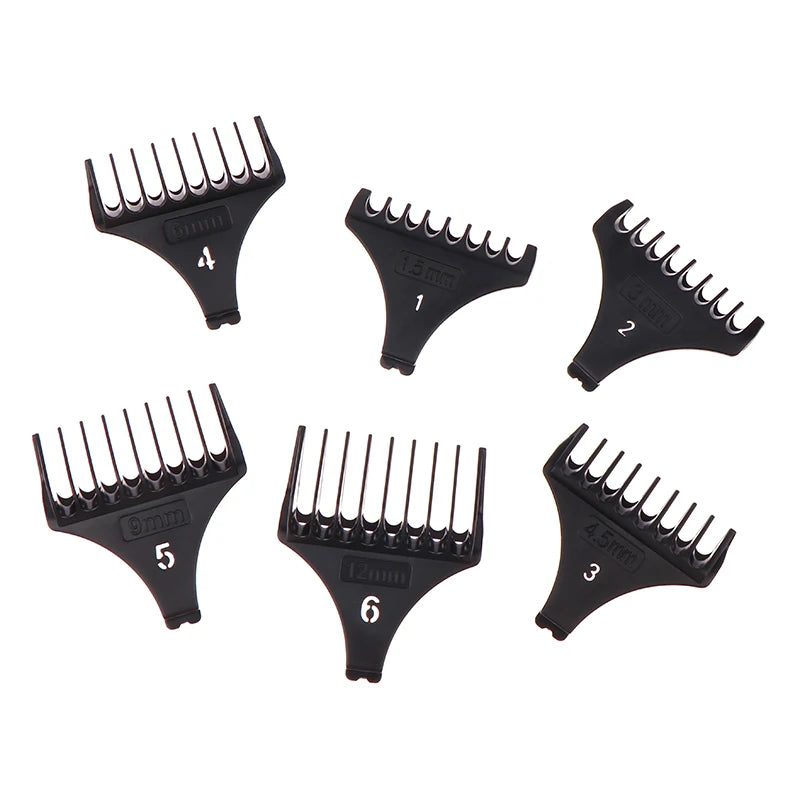 6-Pc Hair Trimmer Guide Comb Set – T9 Blade Guards 1.5–12mm Trimmer Guide Combs Axl