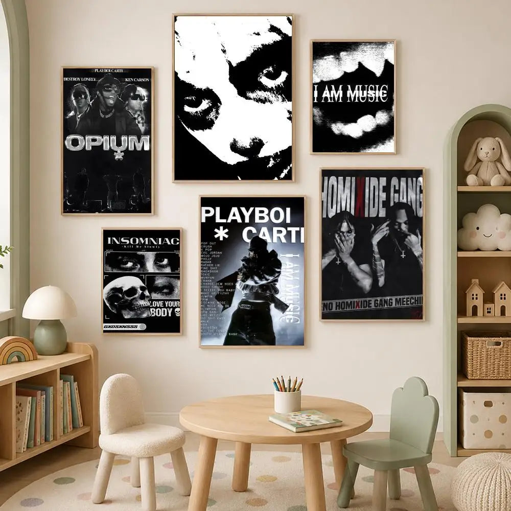 Playboi Carti Opium HD PVC Wall Poster – Peel & Stick Wall Art Poster Axl