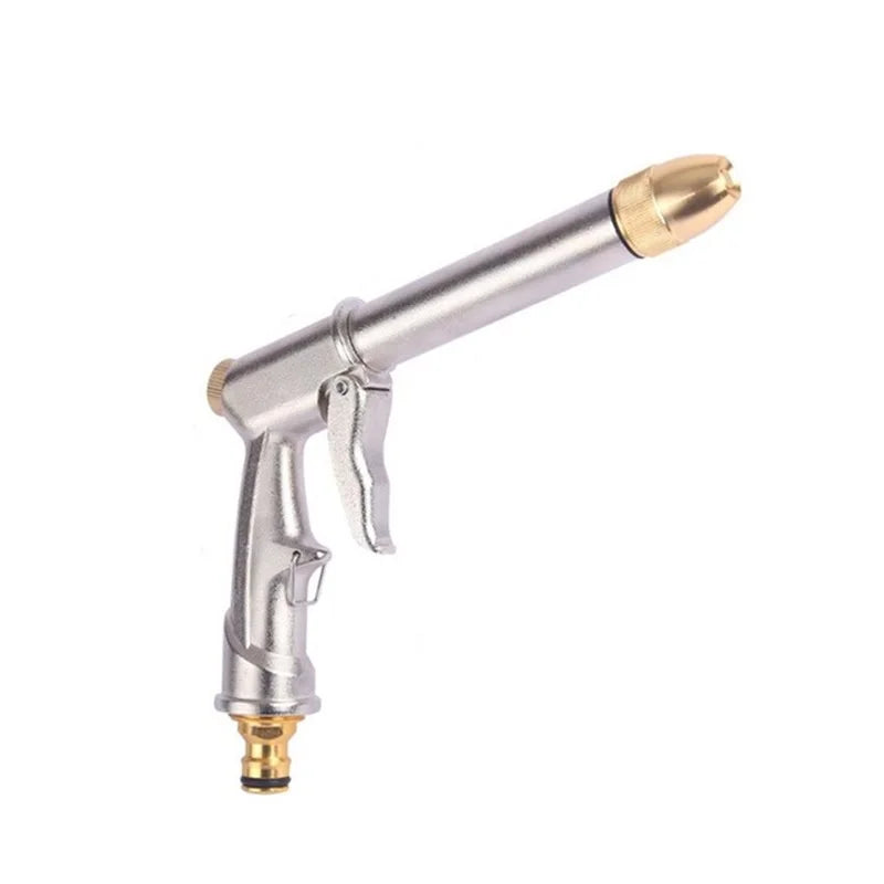 High Pressure Car Wash Water Gun – Adjustable Spray Nozzle Garden Hose Spray Gun Axl silver