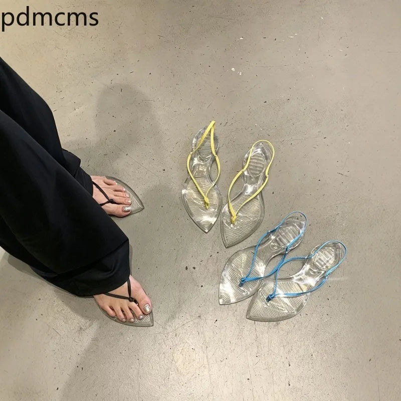 Women's Pointed Toe Flat Flip Flops – Summer Casual Slippers Women's Flat Slippers Axl