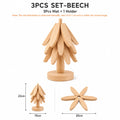 Uwhise Wooden Tree Trivet Set – Foldable Heat-Resistant Mat 3/5 Pc Wooden Trivet Set Axl 3Pcs Set-Natural