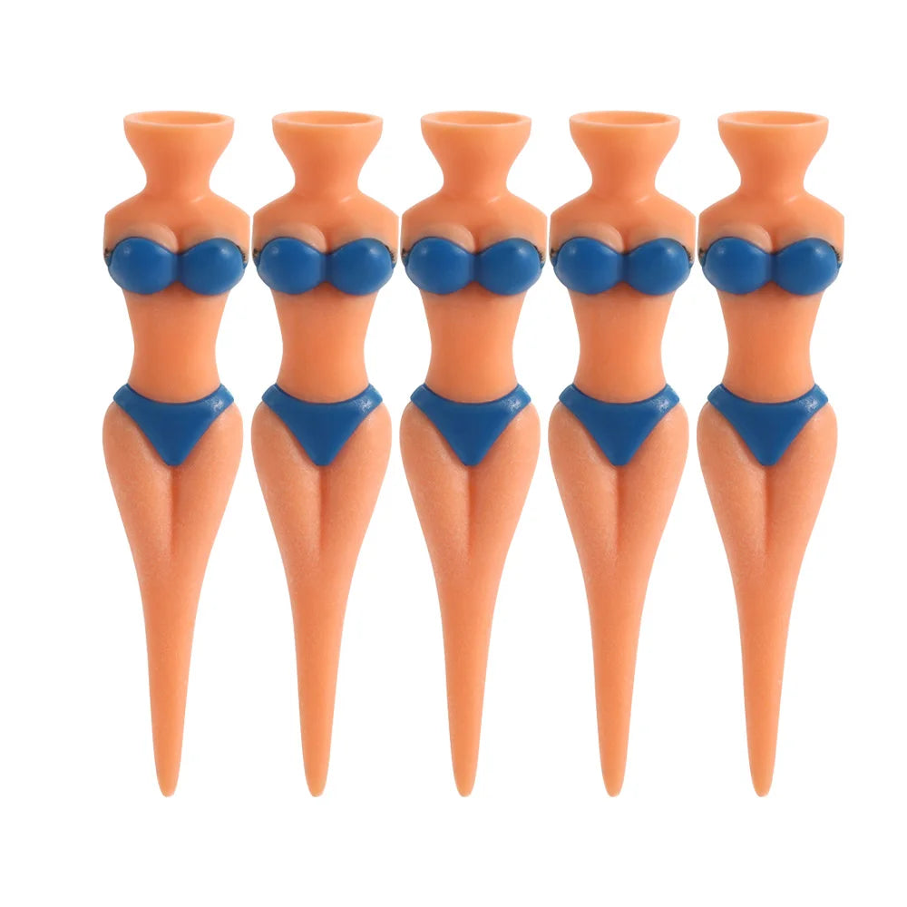 Bikini Lady Golf Tees – 5 Pack Colorful Novelty Golf Tees Golf Tees Axl blue