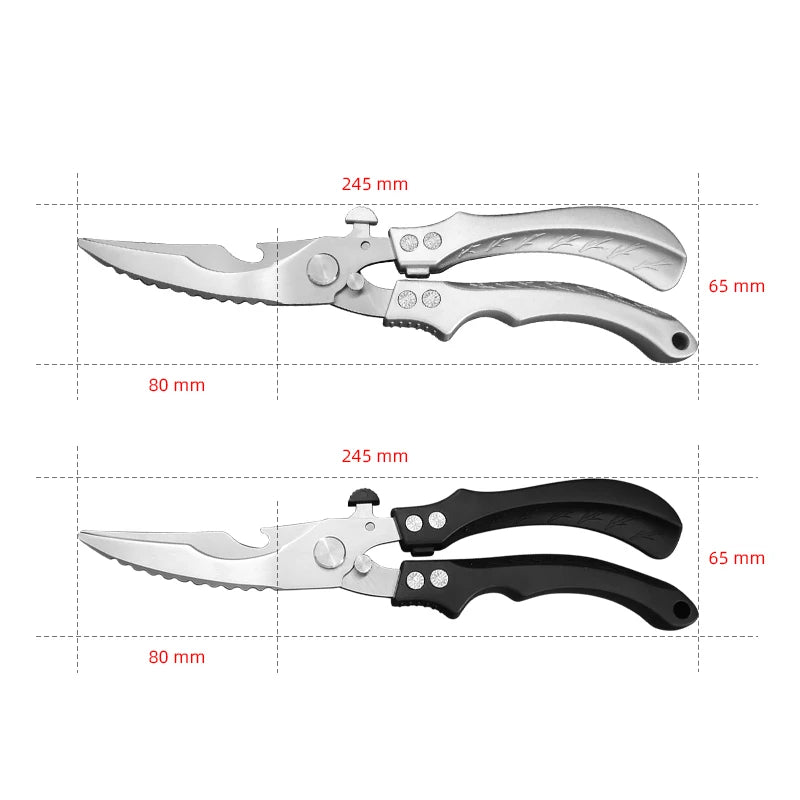 InLeung Heavy-Duty Kitchen Scissors – Sharp Stainless Steel Kitchen Scissors Axl