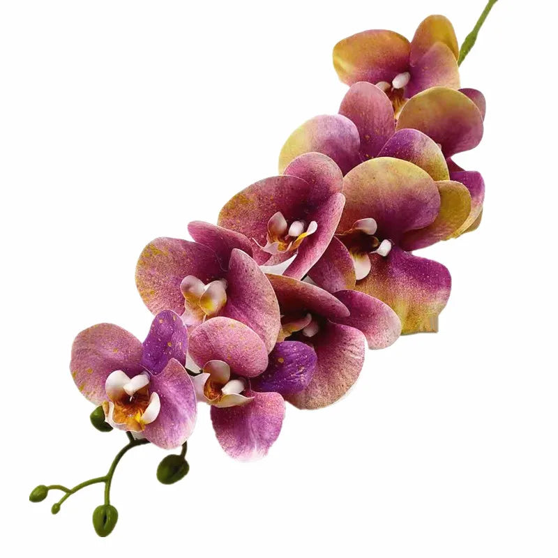Real Touch Artificial Orchid – 9 Heads Phalaenopsis Stem 91cm Artificial Flower Stem Axl PURPLE